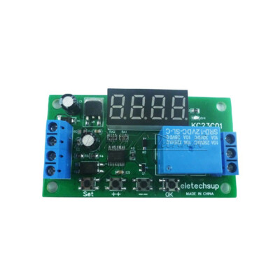 Pulse Counter Switch Adjustable Timer Delay Turn On/Off Relay Module DC5/12/24V