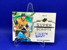 William Karlsson 2022-23 Upper Deck SPx Super Scripts /25 Auto