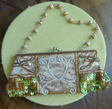 New Women Unique Hand Made Beading & Embroidery Party Hand Bag