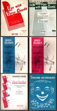 6 Vintage PIANO INSTRUCTION BOOKS