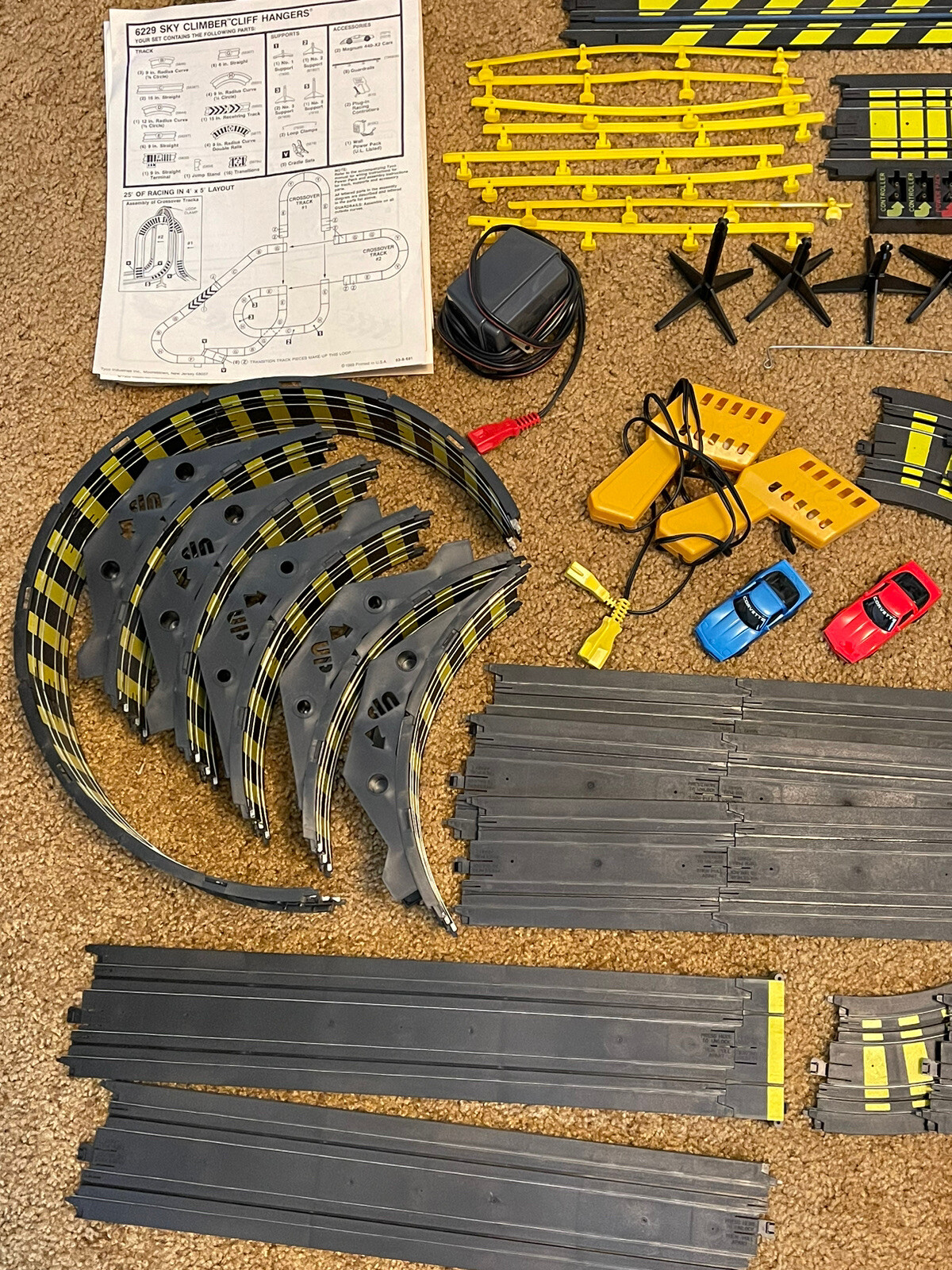 1989 Vintage Tyco Sky Climber Cliff Hangers Slot Car Track In Box No