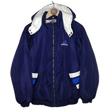 Vintage 90s Adidas 3 stripes puffer jacket youth xl adult medium