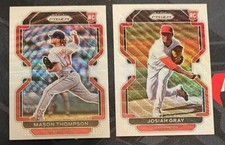 Josiah Gray & Mason Thompson WHITE WAVE PRIZM LOT 2022 Panini Prizm NATIONALS RC