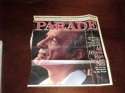 1995 Elie Wiesel Autographed Signed Parade Cover Jewish Author Noble Prize 