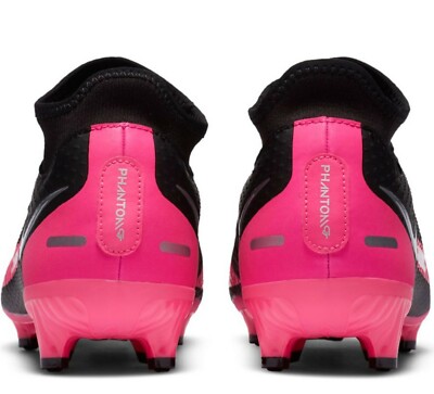 Nike Phantom GT Academy DF FG MG Soccer Cleats, Black/Pink