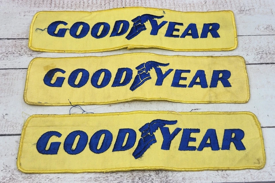 Parche amarillo bordado Goodyear Tire and Rubber Co años 70 vintage buen año Foto 3 de 4