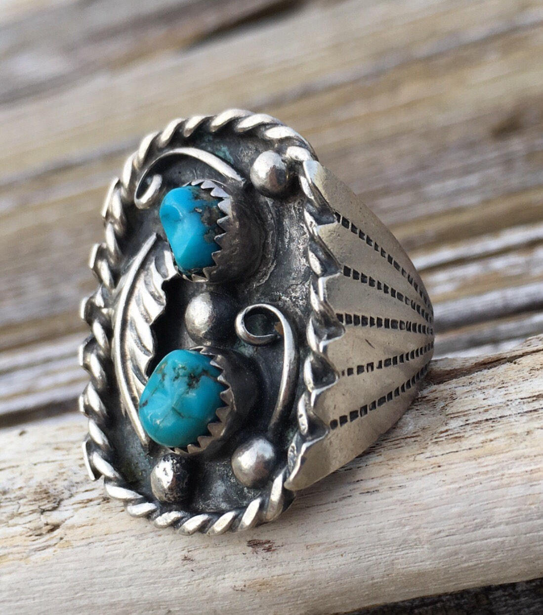 Huge Turquoise & Sterling Signed Ring | Native American Jewelry | | eBay