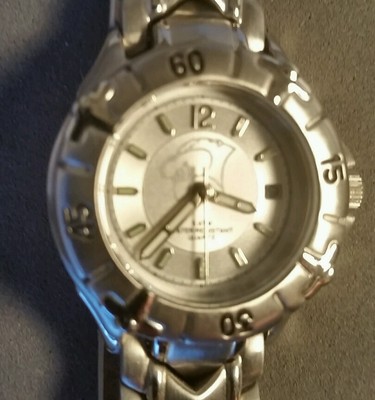 Older Georgia State Panthers NCAA Division 1 team wristwatch Pounce. Silver tone