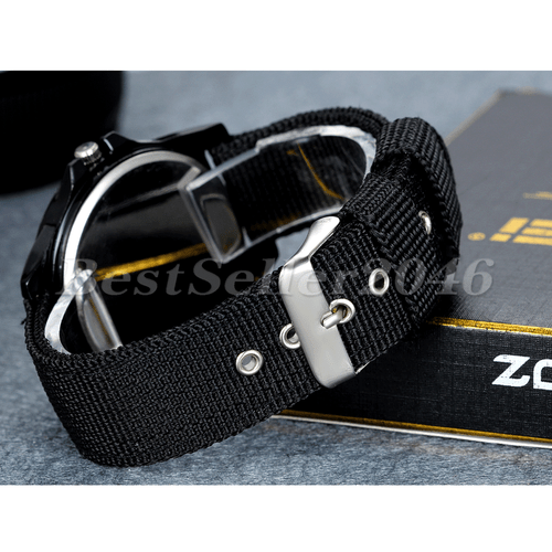 Men's Military Army Sport Wrist Watch Nylon Canvas Band Sport Quartz Analog Gift - Picture 3 of 4