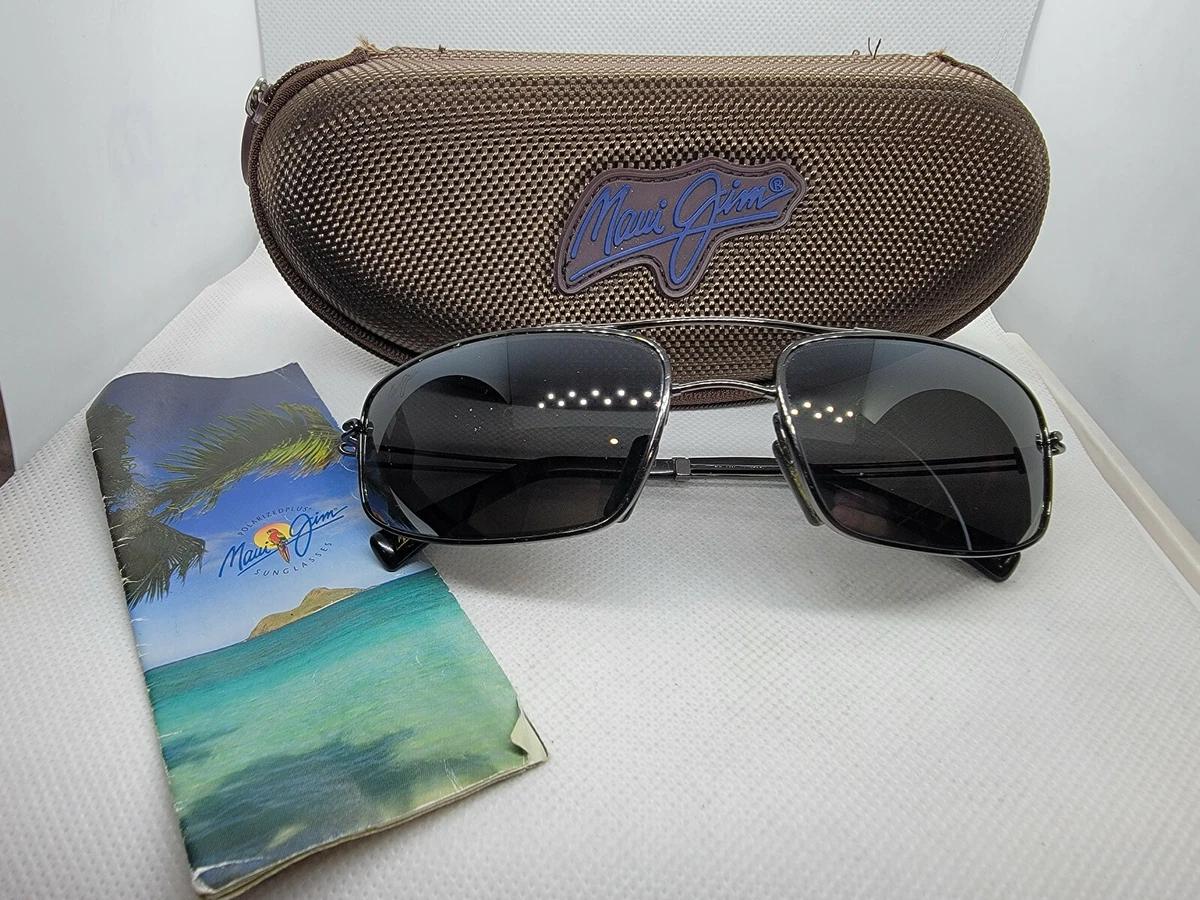 Maui Jim MJ 312 02 Whaler Gunmetal Frame Dual Gradient Grey Lens Sunglasses