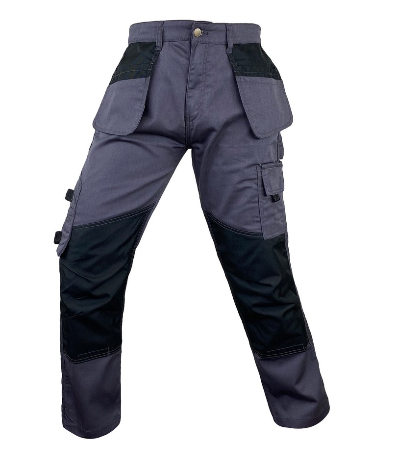 Men Work Cargo Pants Multi-Pocket Workwear with Cordura Reinforcement ...