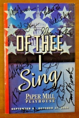 Of Thee I Sing Cast Signed Playbill | eBay