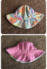 Gymboree Palm Springs Reversible Terrycloth Floral Sun Hat Girls 4/6