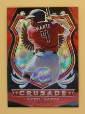 2020 Panini Crusade Ketel Marte 043/199 Ruby Wave Prizm #14 Arizona Diamondbacks