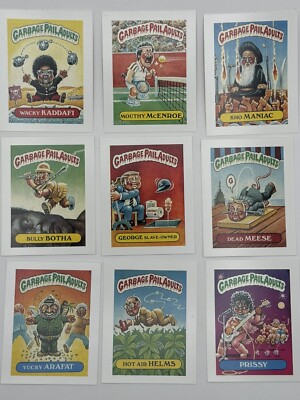 1986 MAD Magazine Garbage Pail Adults Complete Set Of 9 Blank