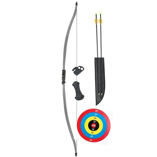 Bear Titan Youth Bow Set 60in 29lbs Age 12 and Up Armguard, Arrows, Finger Tab - Picture 1 of 6