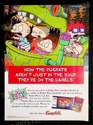 Rugrats the Movie Nickelodeon + Campbell's Soup 1998 Print