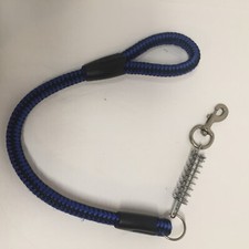 Blue Nylon Heavy Duty Training Leash For Large Dogs With Metal Pull Adjuster