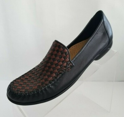 Cole Haan Men\'s Dark Brown Woven Leather Slip-On Loafers Cole Haan Brown Leather Woven Slip-in Loafers Sz 9 | eBay main image 2