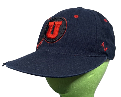 Utah Utes Hat Cap Black Red Zephyr 32/5 Chopped Fitted Size