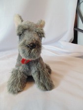 VINTAGE 1980 DAKIN SCHNAUZER DOG PLUSH STUFFED ANIMAL PILLOW PETS REALISTIC 9"