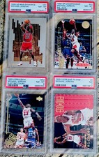 Michael Jordan PSA GRADED Card Lot RARE 90’s Insert UPPER DECK DIE CUT FLEER SSP