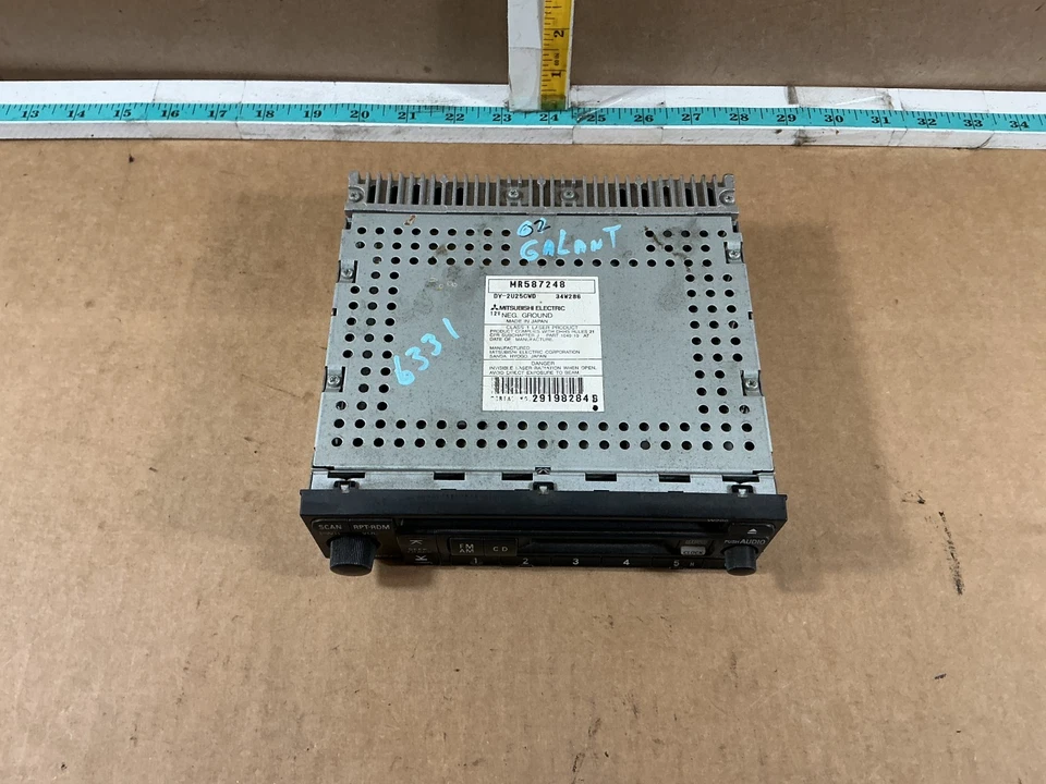 2002-2003 Mitsubishi Galant Radio Receiver CD Player MR587248 OEM - Image 3 of 4