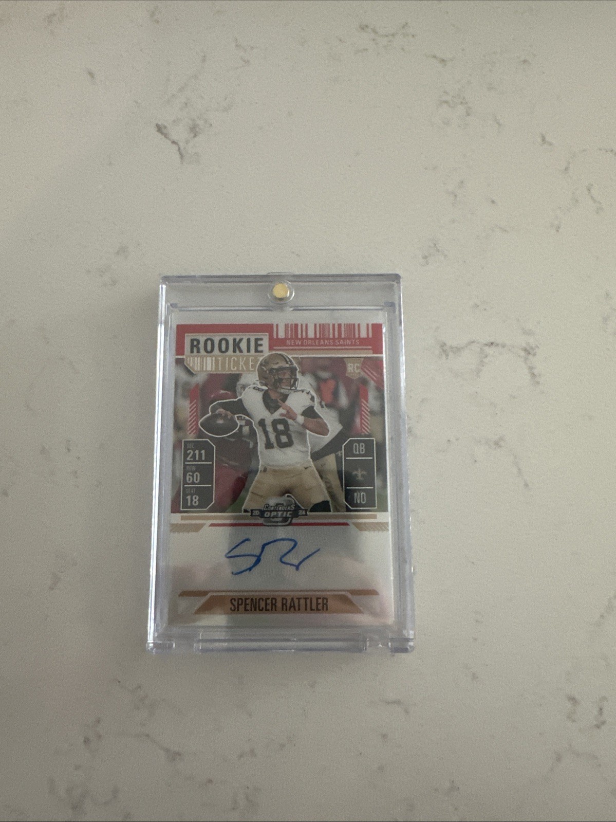 SPENCER RATTLER 2024 CONTENDERS OPTIC ROOKIE TICKET RED RC AUTO /175 Q4274