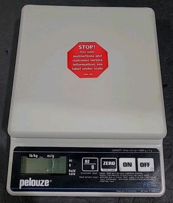 Pelouze Digital Postal Scale PE10 10 lb Pound Capacity lb/kg or oz/gram WORKS