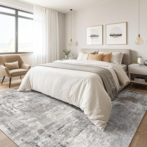 5x7 Area Rugs Washable Rug: Living Room Large Abstract Modern Soft Stain