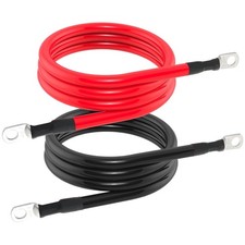 4AWG Battery Inverter Cables 5FT - Red Black Wire Set