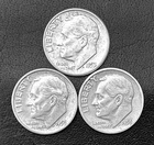 1953  P-D-S 10c SILVER Roosevelt Dimes,  Better Grade Year Set.     (R188)