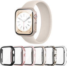 6 Pack Case for Apple Watch SE 3 2025 SE 2 Series 6 5 4 40Mm with Tempered Gla