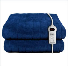 Image of Russell Hobbs RHHT1003BLU Electric Heated Throw Blanket Sherpa Microfleece Blue