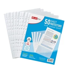Rubex Sheet Protectors 8.5 x 11 inch Clear Page Protectors Plastic Sleeves Re...