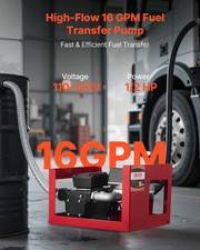 Fuel Transfer Pump 110V, 16 GPM 60 L/min, AC Electric Oil Transfer Pump for Dies