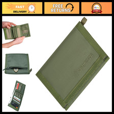 Tactical Men's Nylon Trifold Wallet - Slim Front Pocket, ID Card Holder, Coin Po