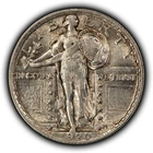 1920 25c Standing Liberty Silver Quarter - Luster - AU - SKU-Y6396