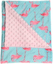 Baby Blanket Super Soft Minky Blanket with Double Layer Dotted Backing Pink F...