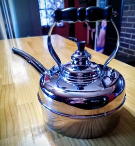 Simplex Kensington No 3 by Newey & Bloomer Tea Kettle Copper Body  Chrome Finish