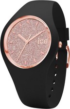 Ice-Watch - ICE glitter Black Rose-Gold - Montre noire pour femme avec bracelet 