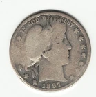1897  Barber Half Dollar in Worn/Circulated Condition