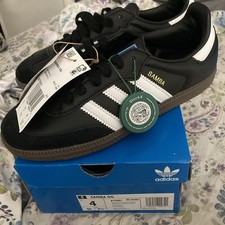 NEW in Box Size 4 Mens - Adidas Samba OG Black Gum White Sneakers Shoes