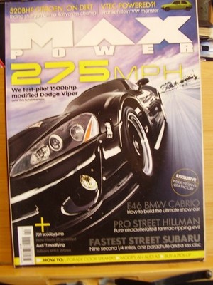 CAR AUTO MAGAZINE MAX POWER FEBRUARY 2008 BMW 325 HENNESEY DODGE VIPER