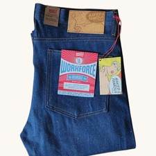 Naked & Famous Workforce Selvedge Japan 11oz Denim “ Super Guy" Size 36 NWT