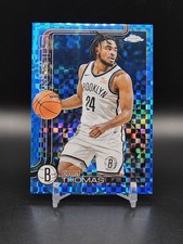 2025-26 Topps Chrome Cam Thomas Blue X-Fractor #85  SP Nets