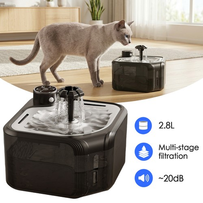 #ad Wireless Sensing Cat Water Fountain 2.8L Ultra Quiet Dog Water Dispenser for Pet $23.79