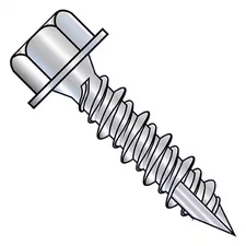 #10-14 x 2 in Hex Hex Machine Screw, Plain Steel, 1500 PK, 1032HHWS17HC
