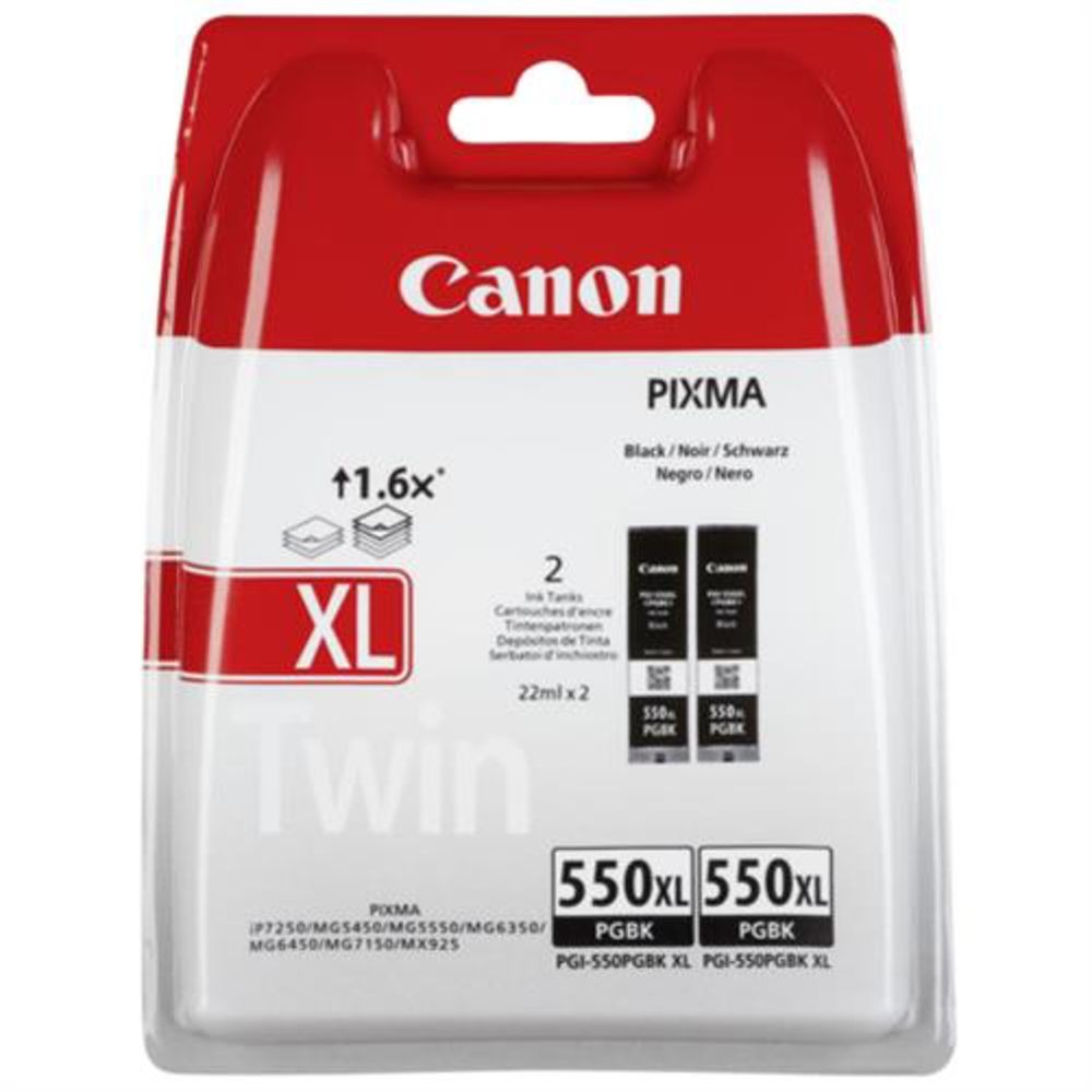 Canon PGI-550 XL PGBK schwarz Twin Pack с двумя объективами