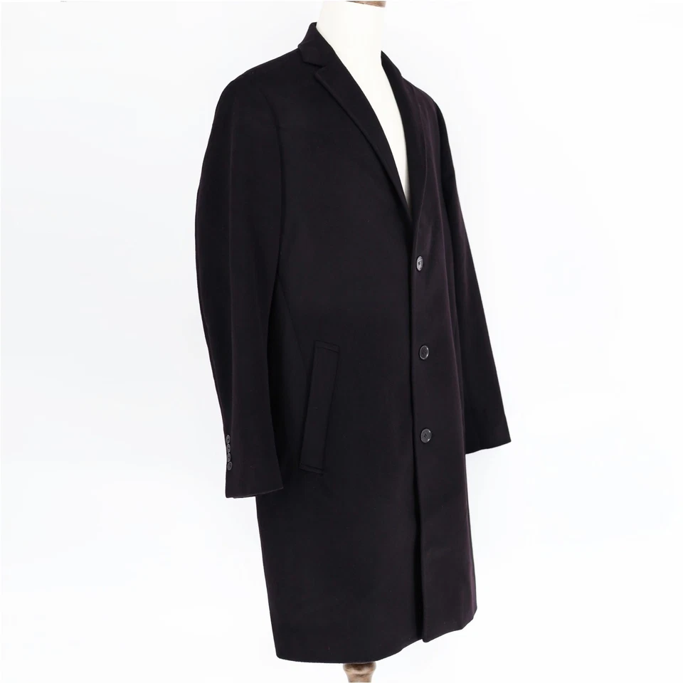 Abrigo clásico informal de lana negro de longitud media Brooks Brothers para hombre talla 46L Foto 4 de 4